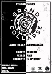 Grand Collapse Along the Dew album launch poster