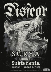 Disfear / Surya / Harrowed at Subterania 6th March 2020